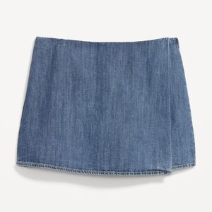 4X • Old Navy • High-Waisted Faux-Wrap Jean Mini Skort